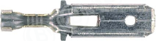Fiche plate 0,5 - 1,0 / 6,3 mm étamée avec ergot de verrouillage