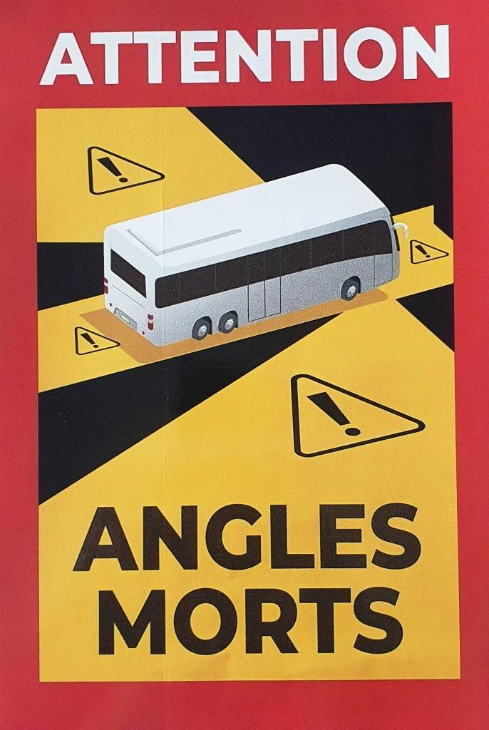 Aufkleber "angles morts" cm 17x25 x Bus