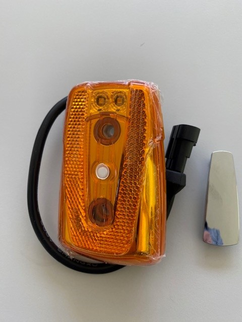 Feu clignotant latéral LED jaune avec éclairage latéral 9-32 Volt avec prise MB