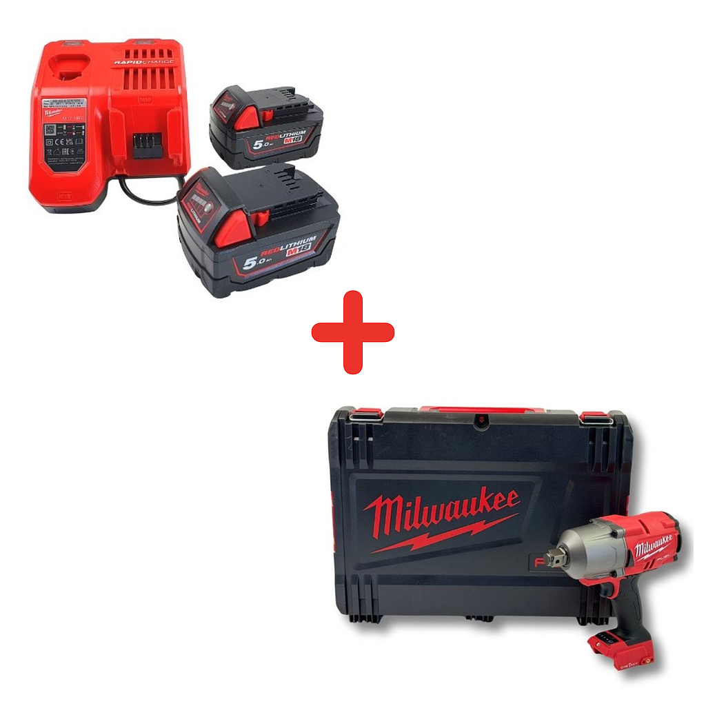 AKKU Schlagschrauber 3/4" &amp; 2x Akku inkl. Ladegerät MILWAUKEE