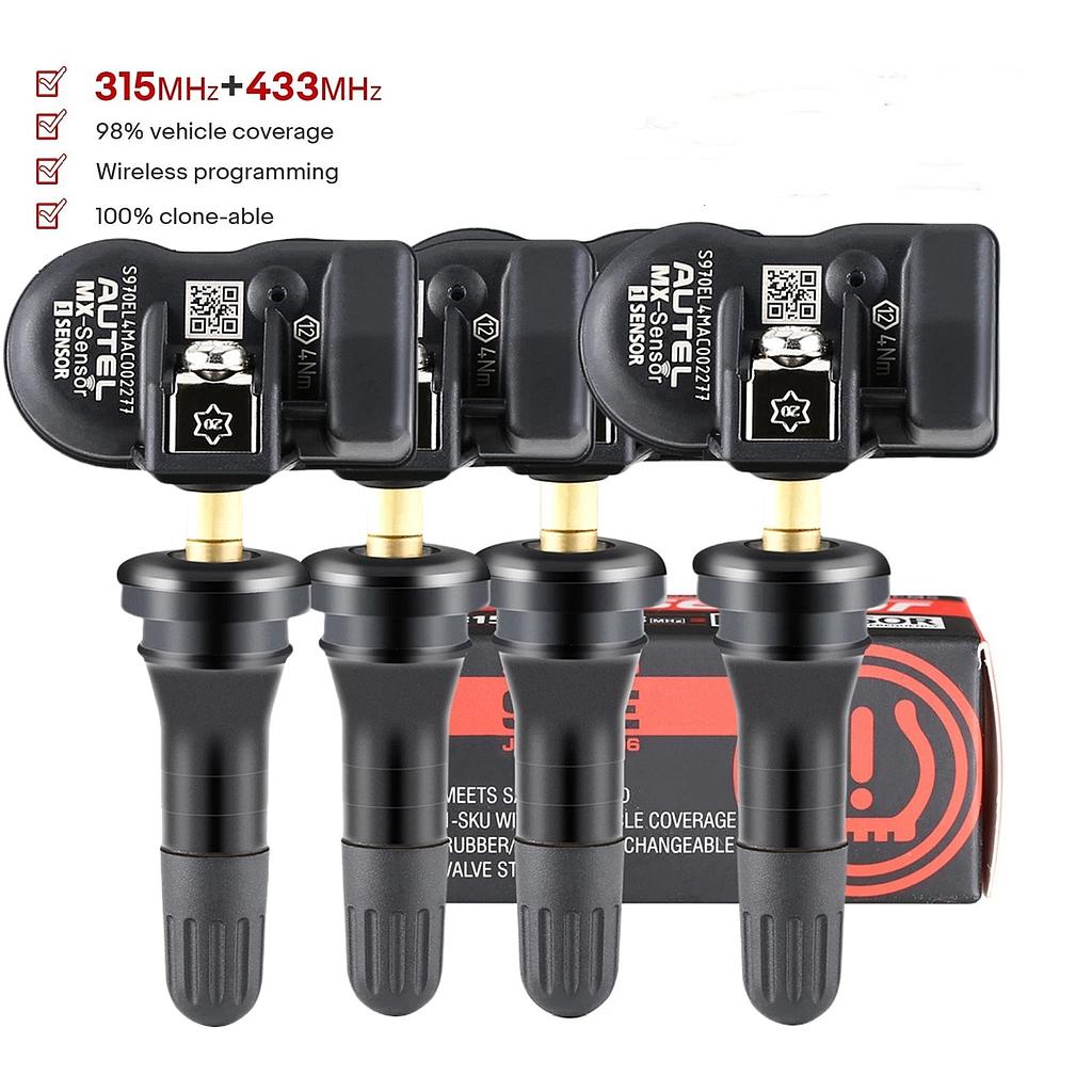 4x Autel MX-Sensor TPMS 433 &amp; 315MHZ 2 In 1 Universal Programmierbar
