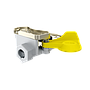 Tête d'accouplement de remorque jaune